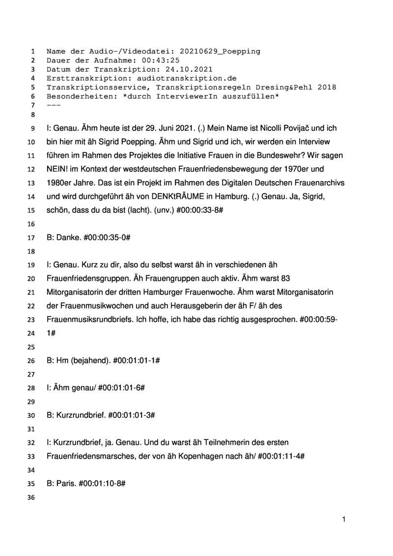 Interview mit Sigrid Poepping