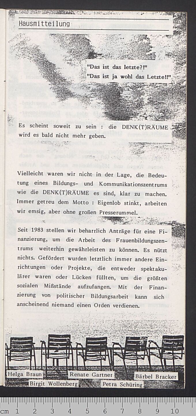 Frauenbildungszentrum DENKtRÄUME / Seite 5