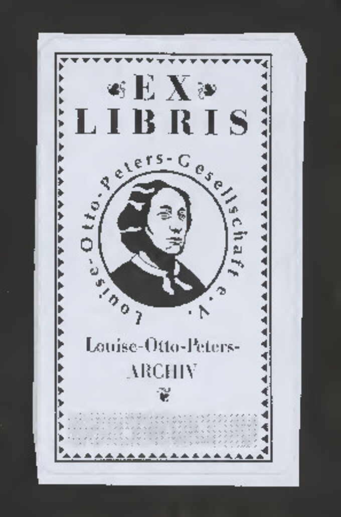Ex Libris Sticker der Louise-Otto-Peters-Gesellschaft e.V. / Seite 1