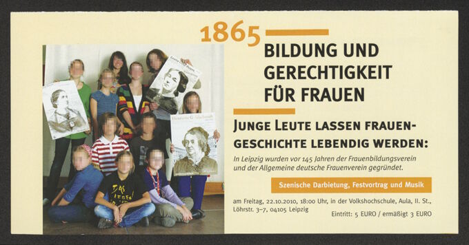 1865. Bildung und Gerechtigkeit für Frauen / Seite 1
