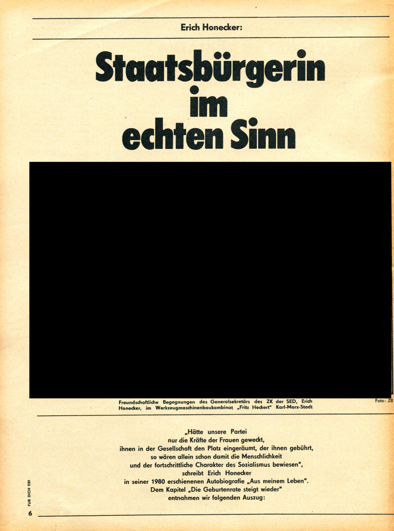Für Dich - Zeitschriftenartikel 1980 - 1988