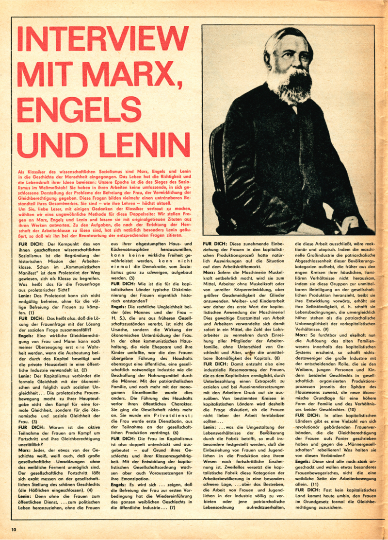 Für Dich - Zeitschriftenartikel 1970-1979