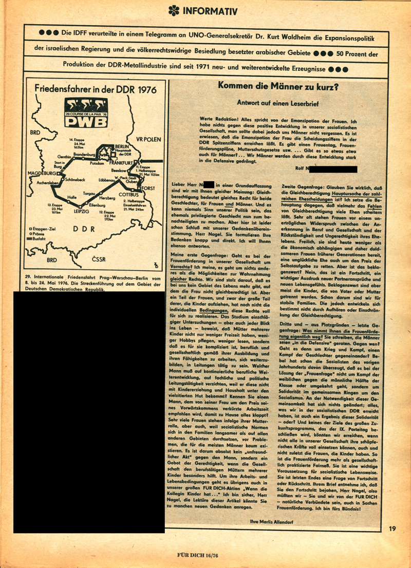 Für Dich - Zeitschriftenartikel 1970-1979