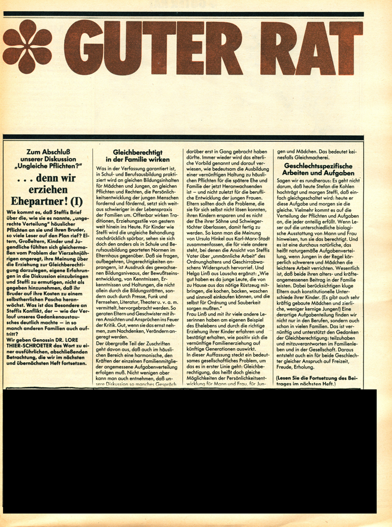 Für Dich - Zeitschriftenartikel 1980 - 1988