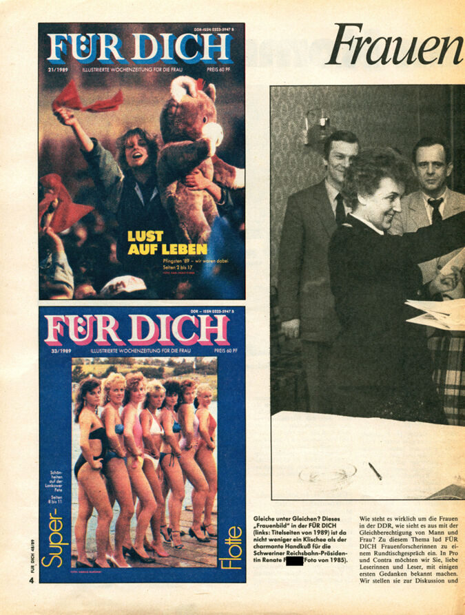 Für Dich - Zeitschriftenartikel 1989 - 1990