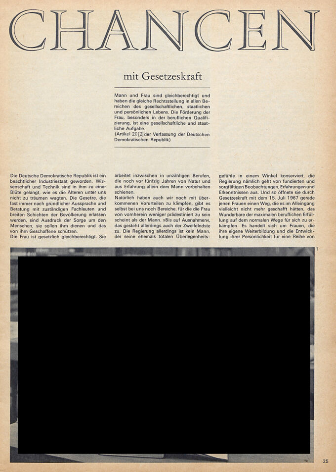 Sibylle - Zeitschriftenartikel 1963 - 1969