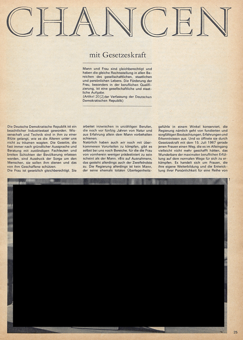 Sibylle - Zeitschriftenartikel 1963 - 1969
