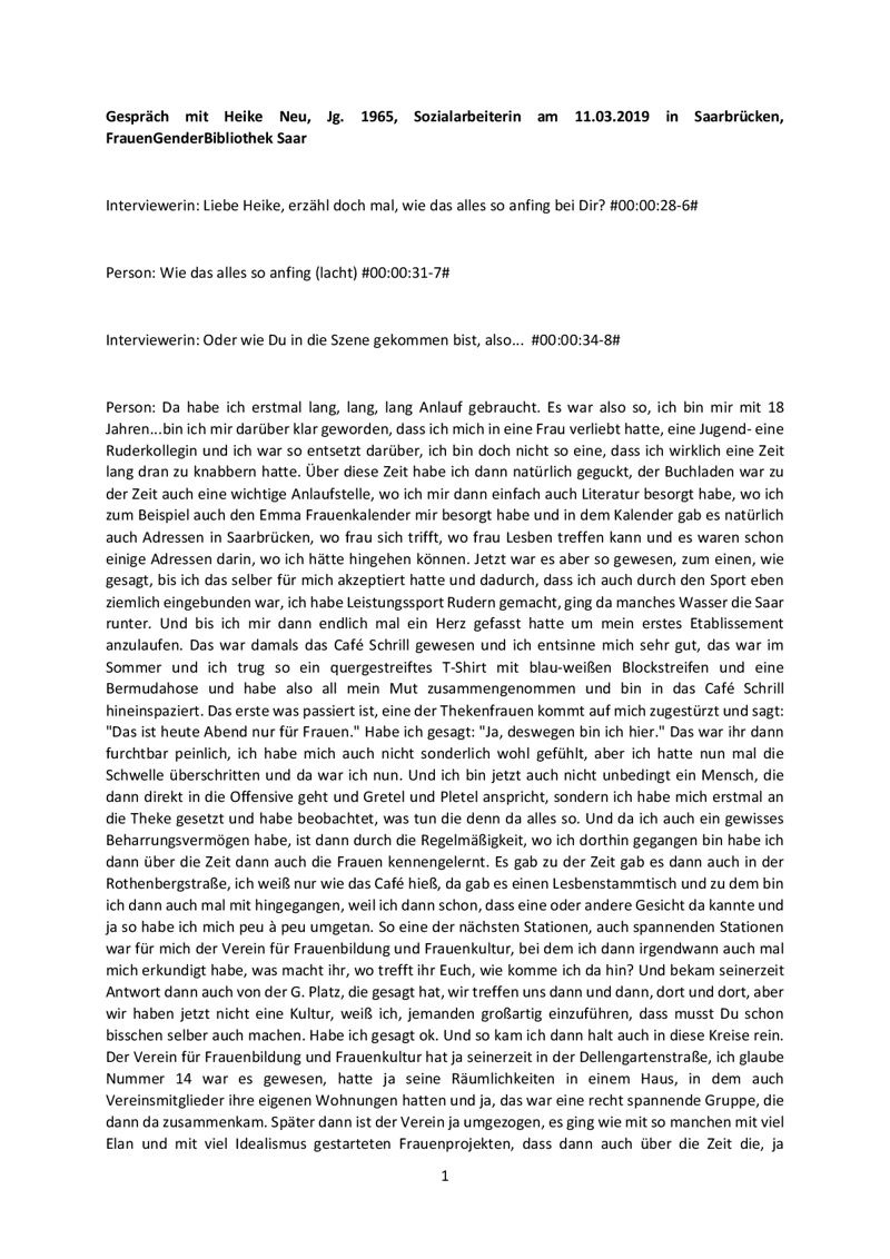 Gespräch mit Heike N.