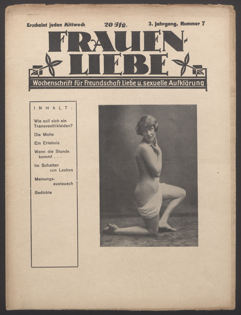 Liebende Frauen : Wochenschrift für Freundschaft, Liebe und sexuelle Aufklärung ()7